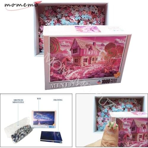 MOMEMO Candy House 1000 Pieces Adult Puzzle Wooden Jigsaw Puzzles for Adults Assembling Puzzles Toys Kids Educational Toys Gifts