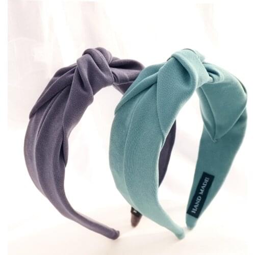 Spring Vintage Cotton Fabric Scrunchies Hairband Turban Adult Hair Accessories