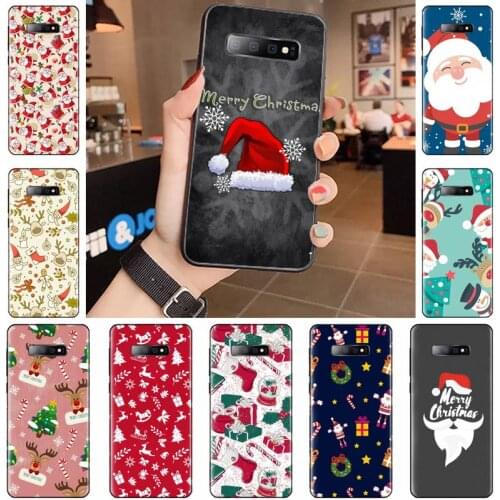 Merry Christmas and Happy New Year Phone Case For Samsung Galaxy S5 S6 S7 S8 S9 S10 S10e S20 edge plus lite