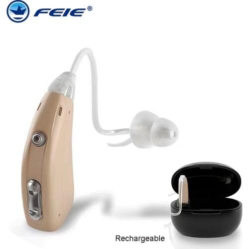 S-318 Mini Rechargeable Hearing Aid Digital BTE Hearing Aids Adjustable Tone Sound Amplifier Portable Deaf Elderly Hearing Aid