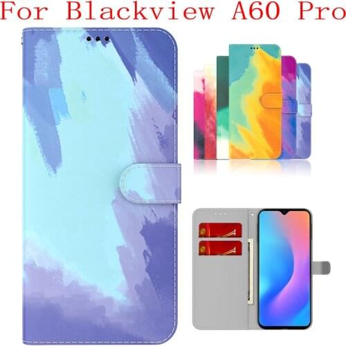 Sunjolly Case for Blackview A60 Pro Wallet Stand Flip PU Phone Case Cover coque capa Blackview A60 Pro Case Cover