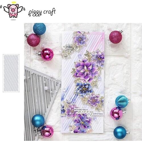 Piggy Craft metal cutting dies cut die mold Diagonal rectangular frame Scrapbook paper craft knife mould blade punch stencils