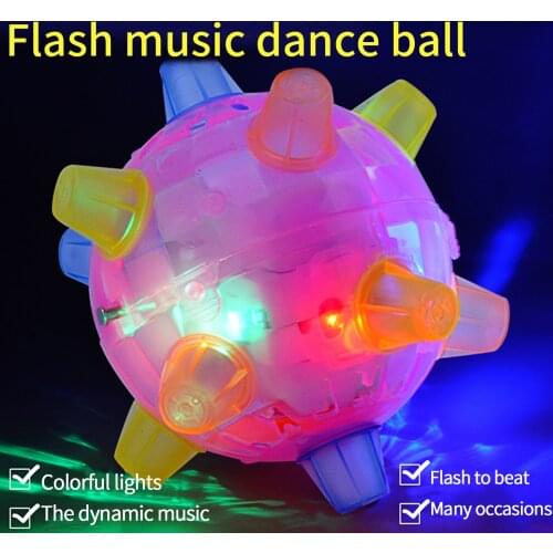 Outdoor Toy For Kids LED Flash Jumping Vibrating Bouncing Ball Creative Flashing Dancing Ball With Colorful Light Boys Girl gift