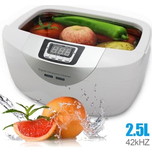 2.5L Household Cleaning Machine Digital Ultrasonic Jewelry Glasses Ultrasonic Cleaner Fruit and Vegetable Ultrasonic Cleaner