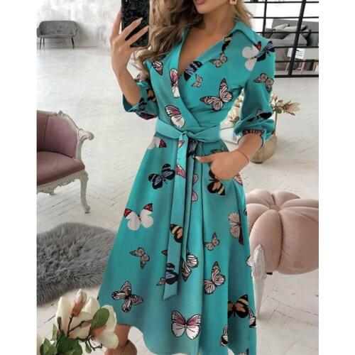 V-Neck Vintage Dresses Women Femme Beach Kawaii Polka Dot A-Line Sundress 2021 Girl Sweet Summer Lettter Print Midi Dress G2538