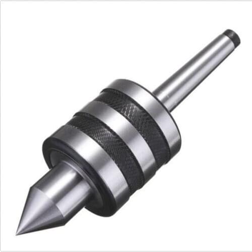 1Pcs Steel MT2 Live Center 0.01 Inch Accuracy Lathe Live Center Taper Tool Triple Bearing Drill Bit Mechanic Tools