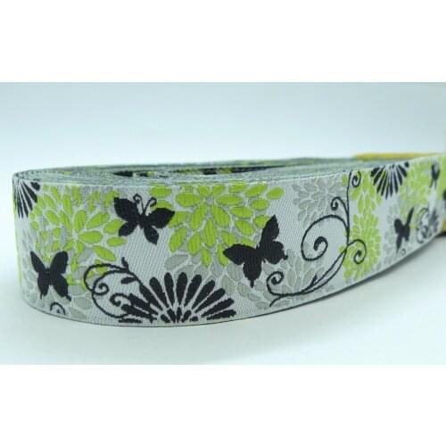 10 Meters 7/8'' 22mm Forest Flowers Sewing Supplies Woven Jacquard Ribbon