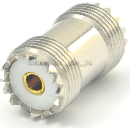 10 Pieces UHF Female To UHF Female Jack RF Straight Connector PL-259 SO-239 Adapter