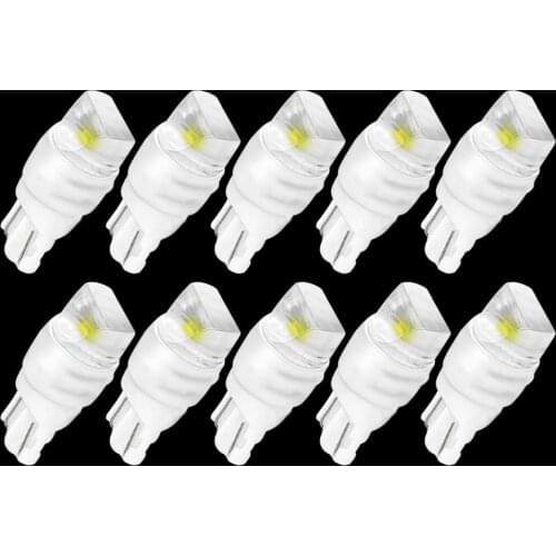 10pcs W5W LED T10 LED Bulbs 194 168 Wedge Replacement Reverse Instrument Panel Lamp 2835 Chips Map Dome Lights DC 12V White