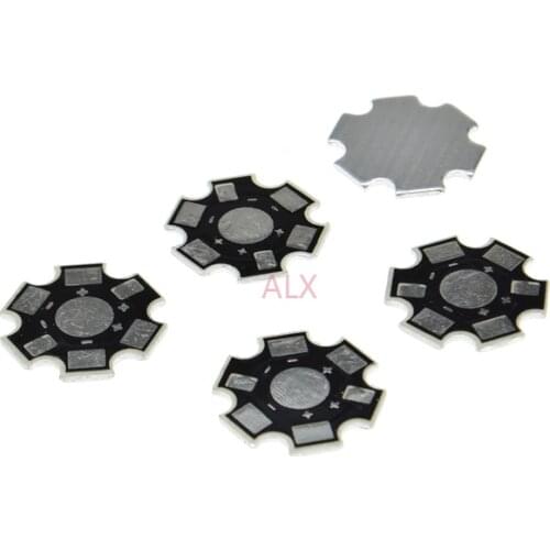 20PCS LED Heat Sink Aluminum Base Plate 20mm Star Black PCB Board DIY Lamp Base 1W 3W 5W Single Color High Power LED Chip Beads
