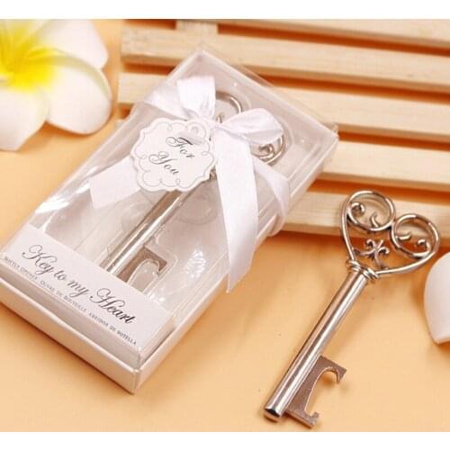 20pcs/Lot Key To My Heart Bottle Opener Wedding Favors and Gifts Holiday Supplies