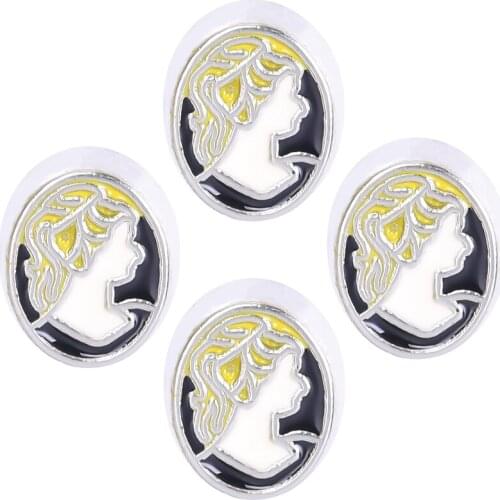 20Pcs/lot Girl Avatar Floating Charms Making Profile Picture Memory Women Gift Jewelry