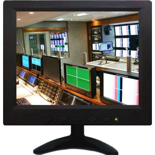 8 inch BNC industrial metal shell computer VGA lcd monitor AV interface display 1024 x768 high bright