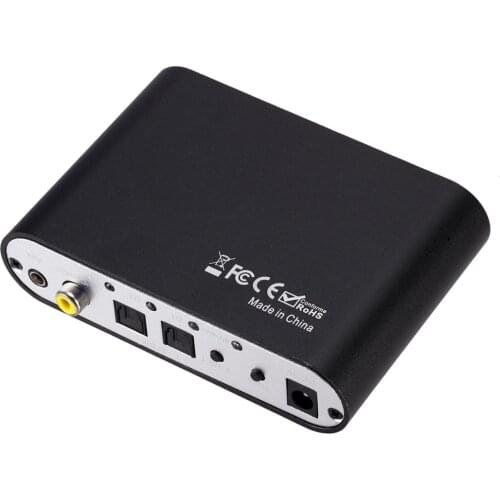 Digital 5.1 Audio Decoder Dolby Dts/Ac-3 Optical To 5.1 Channel RCA Analog Converter Sound Audio Adapter Amplifier Converter