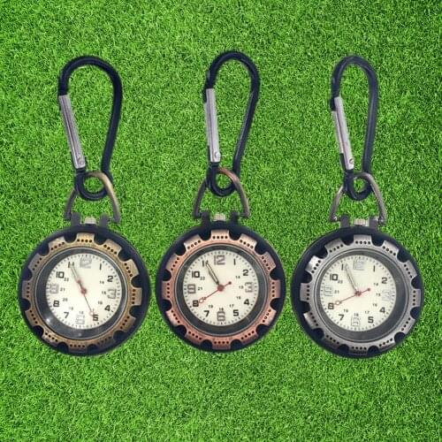 Digital Carabiner Watch Anti-oxidation Shock Resistance Sport Watches Vintage Climbing Hiking Clip on Quartz Watch for Outdoor