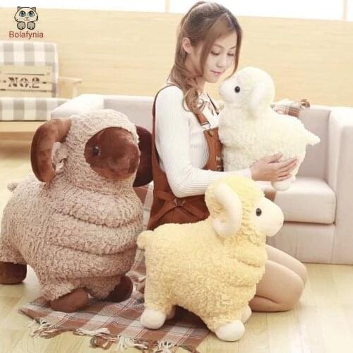 BOLAFYNIA Children Plush Stuffed Toys white sheep Baby Kid Toy doll for Christmas Birthday Gift