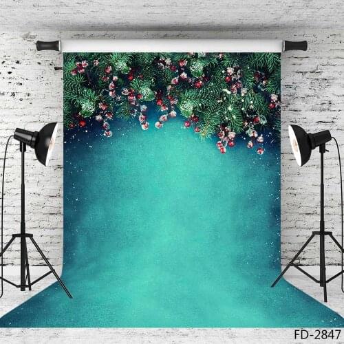 Holly Christmas Backdrop for Photography Vinyl Cloth Backgrounds Photo Studio for Children Baby Photoshoot Photobooth