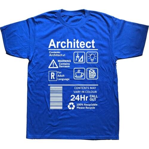 Architect Birthday Funny Unisex Graphic Fashion New Cotton Short Sleeve Daytrading T Shirts O-Neck Harajuku Architecture T-shirt