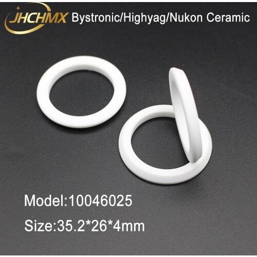 JHCHMX High Quality Bystronic/Highyag/Nukon Laser Ceramic Ring 10046025 Dia.35.2mm Thk.4mm Fiber Laser Spare Parts Factory Sales