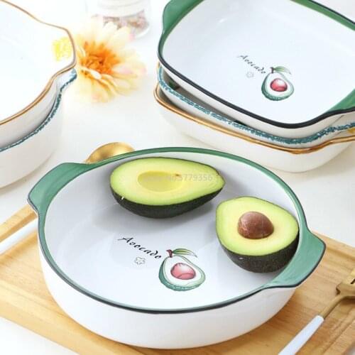 Creative Quality Baking Tray Ceramic Oven Air Fryer Special Plate Creative Web Celebrity Girls Heart Tableware Air Tray