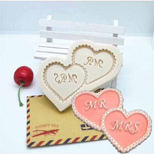 Luyou 1Pc Hearts Silicone Fondant Resin Mold For Cake Decorating Tools Christmas Pastry Kitchen Baking Accessories FM138