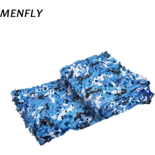 MENFLY 1.5M with Gridlines Marine Camping Awning Blue Beach Camping Decorative Shade Net Yacht Fishing Boat SunShelter Netting