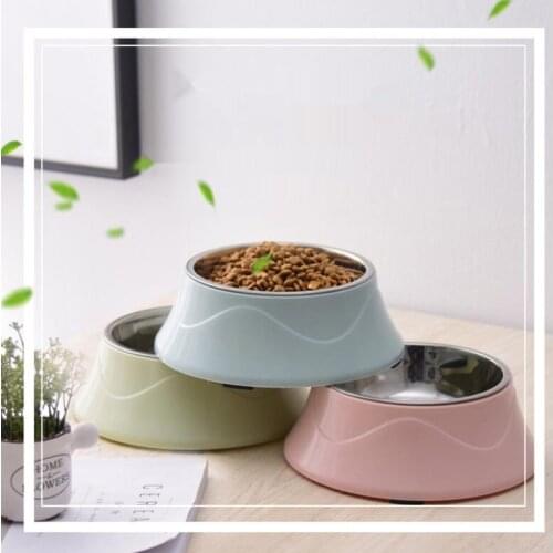 Stainless steel dog bowl wholesale large dog rice bowl dog supplies non-slip environmentally friendly tasteless pet bowl