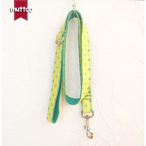 MUTTCO retailing self-design fresh style adjustable leash THE DINOSAUR FOPRINT print soft dog collars and leashes 5 sizes UDL052