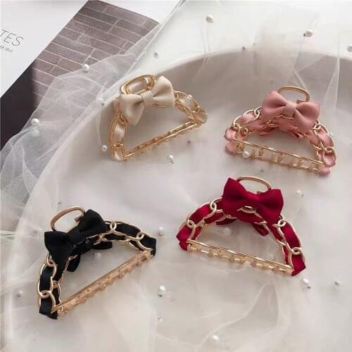 New Fashion Hair Claw For Women Barrettes Hair Crab Hairpin Bow Hairpin Claw Clamp Hair Accessories For Women Headwear