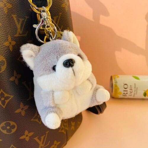 New11cm soft pendant plush pig/panda/teddy bear keychain bag mobile phone accessories car key pendant plush toys stuffed animal