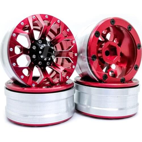 RC 4 Uds de aleación de aluminio de 1,9 Beadlock Llantas de ruedas para 1/10 RC Crawler Axial SCX10 SCX10 II 90046 TRX4 D90 S198