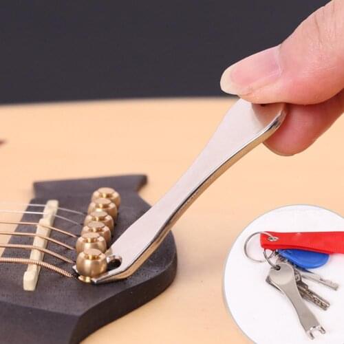 Guitar Bridge Pin Puller Acoustic Ukulele Pin Puller Musical Tool Keychain Musical Tool