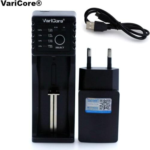 VariCore U4 18650 26650 18350 16340,14500,10440 26500 Lithium Iron 3.2V 1.2V 3.7V NiMH AA AAA SC/S Battery Charger+5V 2A