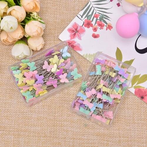 100Pcs/lot Sewing Accessories Patchwork Pin With Box DIY Button Head Pins DIY