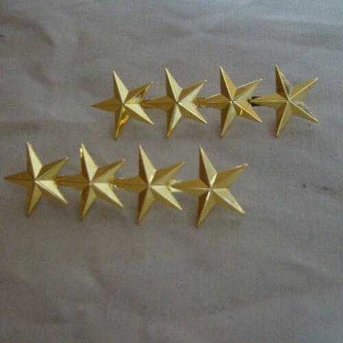 WW2 PAIR OF US ARMY OFFICER 4 STAR GENERAL RANK BADGE Golden PIN LARGE