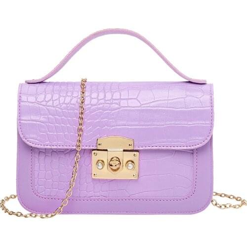 2021 Fashion Summer Luxury Handbags Women Bags Designer Crocodile Chain Square Shoulder Messenger Bag Handbag Bolsa Feminina Sac
