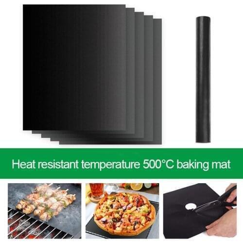 40*33CM Non-Stick BBQ Grill Mat Pad Outdoor Picnic Cooking Barbecue Tool Non-stick BBQ Grill Pad Barbecue Baking Pad Reusable
