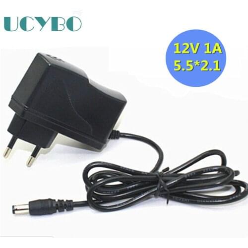 Power Adaptor Power supply charger converter AC 100-240V AC/DC 12V 1A 5.5mm x 2.1mm for CCTV security Camera system