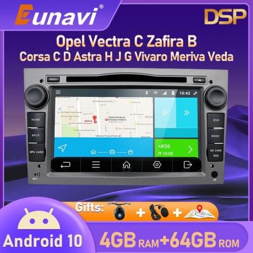 Eunavi 2 Din 4G DSP Android Car Radio DVD GPS Multimedia For Opel Astra H G J Vectra Antara Zafira Corsa Vivaro Meriva Veda