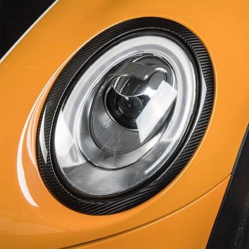 For BMW MINI Cooper S F54 F55 F56 F57 F60 Car Headlight Carbon Fiber Decoration Frame Taillght Sticker Car Styling Accessories