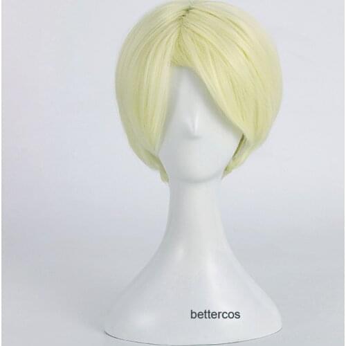 Draco Malfoy Cosplay Wig Short Blonde Heat Resistant Synthetic Hair Wig + Wig Cap