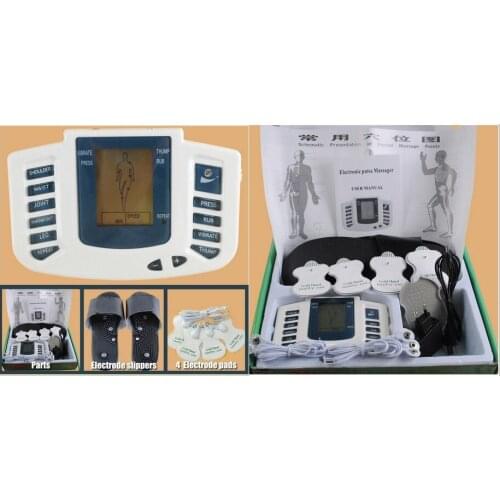JR-309 New Electrical Stimulator Full Body Relax Muscle Massager,Pulse tens Acupuncture therapy slipper+ 6 Electrode pads