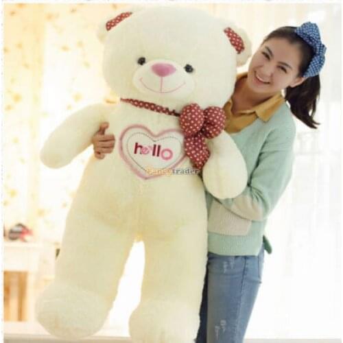 Fancytrader New 43'' / 110 cm Giant Hugging Heart Plush Stuffed Teddy Bear Toy, Nice Gift Doll for Girlfriend Free Shipping