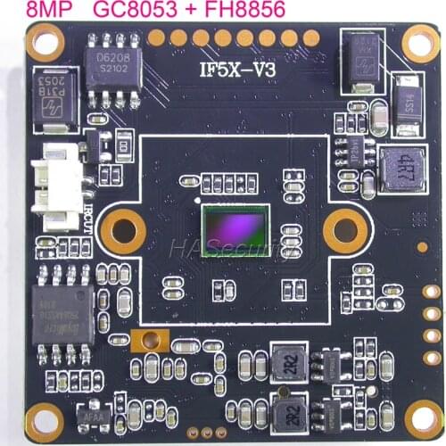 H.265 H.264 8.0MP 8MP 1/3" GalaxyCore GC8053 CMOS + FH8856 V200 IP camera PCB board module (optional parts)