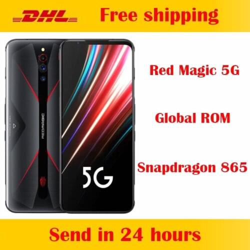 Global Version Official Nubia Red Magic 5G Gaming Phone Snapdragon 865 8G 128G 4500mAh 144Hz AMOLED WIFI 6 64.0MP 6.65inch
