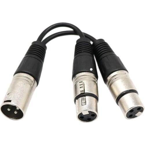 Microphone Lead / Mic Cable / XLR Patch Lead Balanced Audio Lead Mic Extension Cables 1 Male to 2 Female Plugs