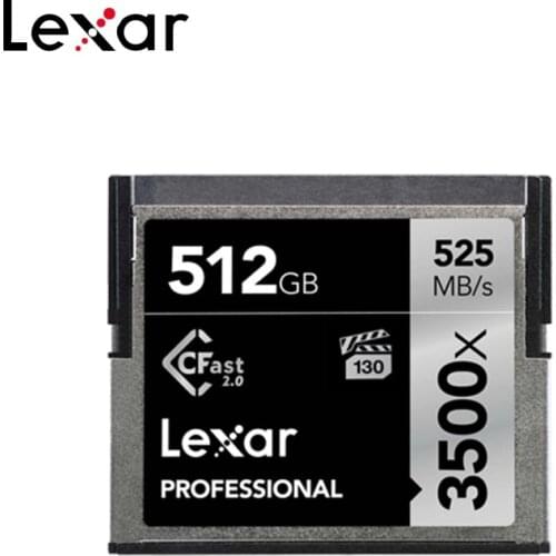 Lexar 512GB Cfast 2.0 Card 256GB Memory Card 3500x Max 525MB/s 64GB 128GB For Full HD 3D And 4K Video