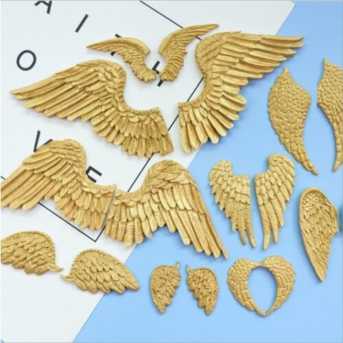Angels wings turn sugar silicone mold dry pace chocolate cake decoration die DIY aromatherapy plaster mold