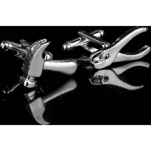 Fashion Party Jewelry Cute Hammer Pliers Tools Cufflinks Men French Shirt Cufflinks High Quality For Men Wedding Gift