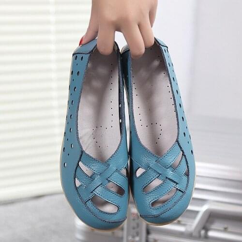 Women Flats Shoes Slip On Shoes For Women Fashion Womens Moccasins Flat Genuine Leather Women Shoes Casual Female Zapatos Mujer